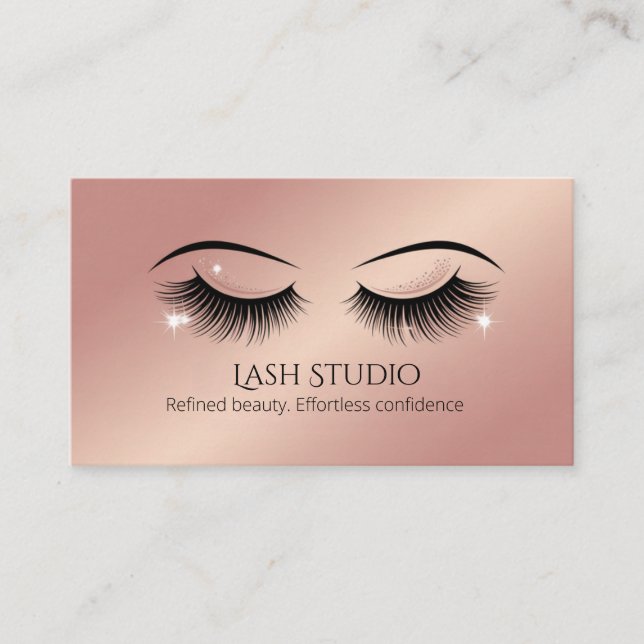 Cartão De Visita Luxury Lash Business Card  Luxury Design (Frente)