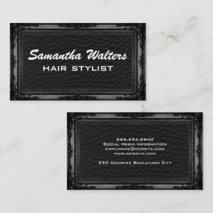 Cartão De Visita Luxury Leather Quadro antigo