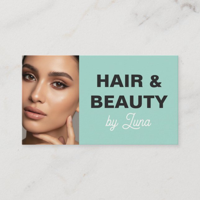 Cartão De Visita Luxury Makeup Artist Business Card for Beauty (Frente)