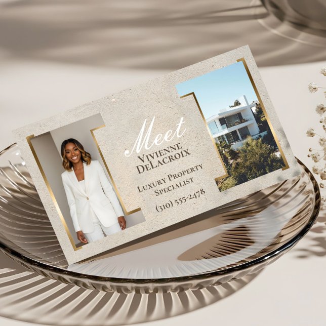 Cartão De Visita Luxury Modern Professional Photo Collage Elegant (Luxury Modern Professional Photo Collage Elegant Business Card)