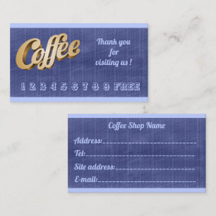 Cartão De Visita Luxury Moderno Jeans Azuis Gratuitos Café