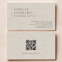 Luxury Natural Linen QR Code