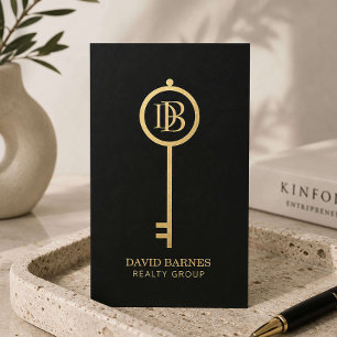 Cartão De Visita Luxury Realty Group Black Gold
