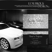 Luxury Silver Glitter Sparkle Stars Monograma Smar