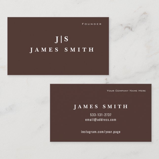 Cartão De Visita Luxury Small Business Business Card | Editable (Frente/Verso)