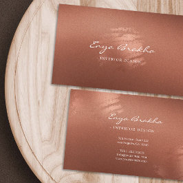 Cartão De Visita Luxury Stylish Script Bronze Business Card