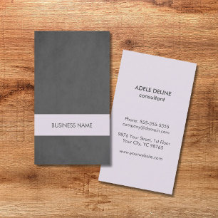 Cartão De Visita Luz cinzenta da textura moderna - consultante roxo