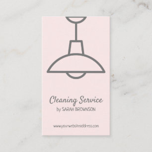 Cartão De Visita Luz de design interior rosa