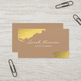 Cartão De Visita Luz minimalista moderna elegante do ouro do falso