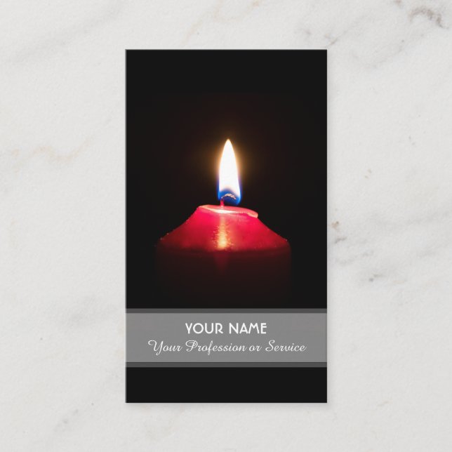 Cartão De Visita Luz vermelha acende a escuridão (Frente)