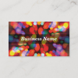 Cartão De Visita Luzes coloridas da árvore de Natal