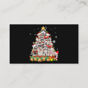 Cartão De Visita Luzes de árvore de natal siberiana   Natal