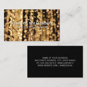 Cartão De Visita Luzes de Bokeh   Celebração de eventos