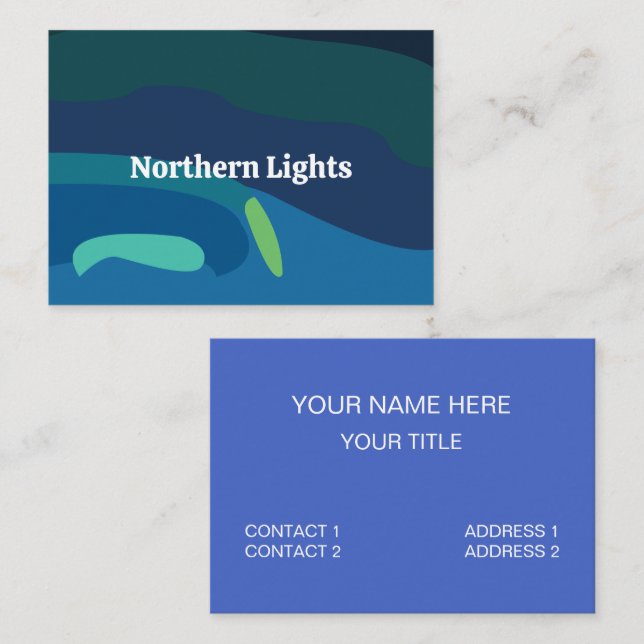 Cartão De Visita Luzes Nortes Aurora Borealis (Frente/Verso)