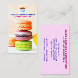 Cartão De Visita Macarons Pastry Chef | Macaroons Bakery Logo 