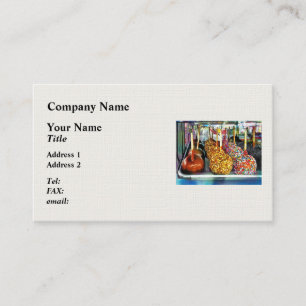 Cartão De Visita Maçãs de Caramelo com borrachas e Loucos