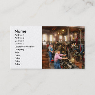 Cartão De Visita Machinista - A classe mestre 1920