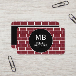 Cartão De Visita Maçonaria Bricklayer Modelo Minimalista