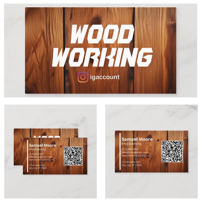 Cartão De Visita Madeira (Woodworking Business Card
)