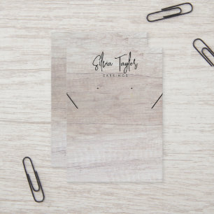 Cartão De Visita Madeira branca Sua Placa de Exibição do Logotipo