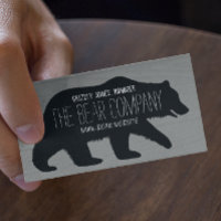 Madeira de Faux com Silhouette de Urso Grizzly