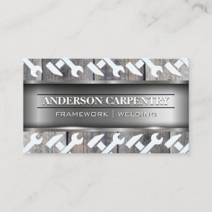 Cartão De Visita Madeira de metal   Material De Construção   Ferr