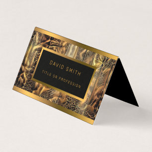 Cartão De Visita Madeira exclusiva de luxo Dourada