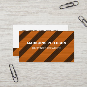 Cartão De Visita Madeira Madeira Carpentry Professional Constructio
