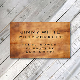 Cartão De Visita Madeira Mínima Simples