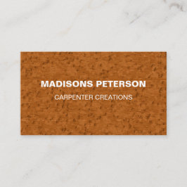 Cartão De Visita Madeira profissional Construção de carpintaria de