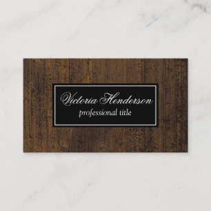 Cartão De Visita Madeira Rústica Com Dificuldade