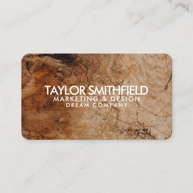 Cartão De Visita Madeira Vintage (Frente)