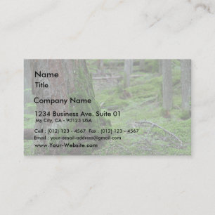 Cartão De Visita Madeiras Mossy das florestas das árvores