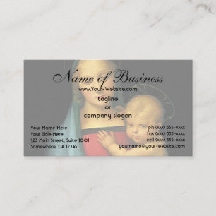 Cartão De Visita Madona e Menino, Madona del Granduca por Rafael