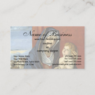 Cartão De Visita Madona e Menino por Giovanni Bellini