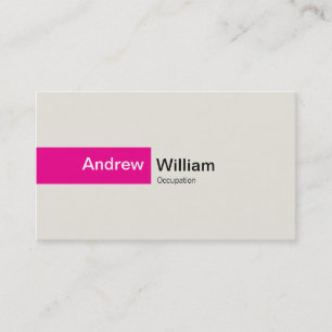 Cartão De Visita Magenta Elegante