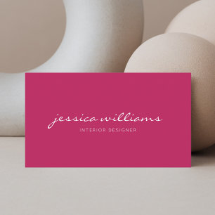 Cartão De Visita Magenta Moderna Minimalista