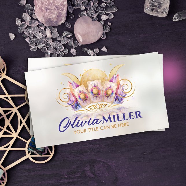 Cartão De Visita Magia-Lua - Cartões, Bola e Cristais Oracle (Criador carregado)