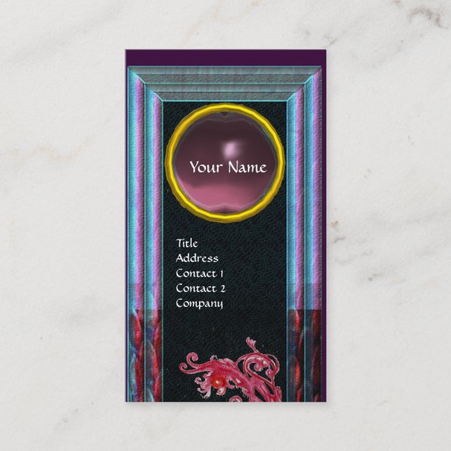 CARTÃO DE VISITA MAGIC BERRIES GEM MONOGRAM (Frente)