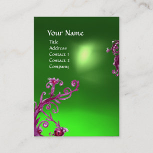 CARTÃO DE VISITA MAGIC BERRIES GREEN EMERALD MONOGRAM