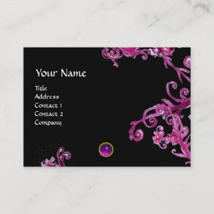 CARTÃO DE VISITA MAGIC BERRIES PURPLE AMETIST GEM MONOGRAM