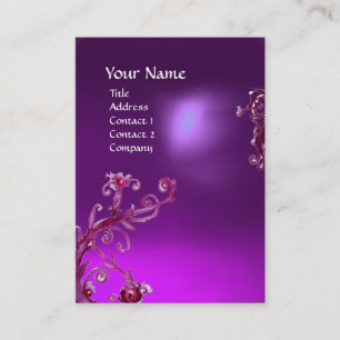 CARTÃO DE VISITA MAGIC BERRIES PURPLE AMETIST GEM MONOGRAM