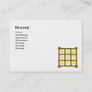 Cartão De Visita MAGIC SQUARE 33, Livro Branco e Preto