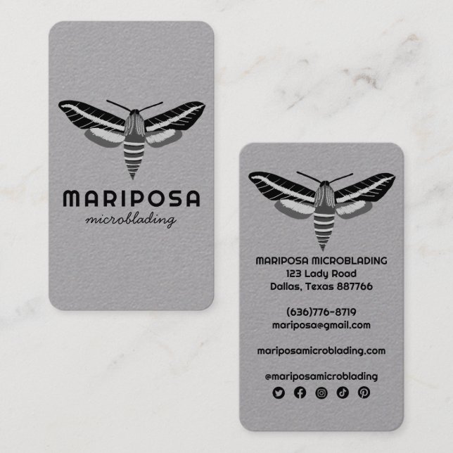 Cartão De Visita Magical Mystical MTH Estheticista Beauty Salon (Frente/Verso)