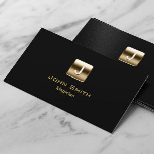 Cartão De Visita Mágico Dourado Moderno