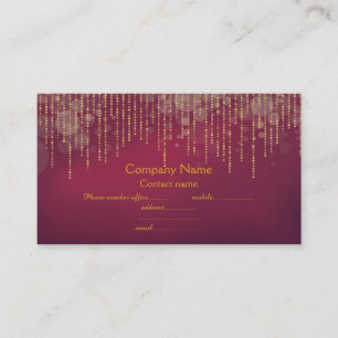 Cartão De Visita magnata elegante de ouro brilhante vermelho