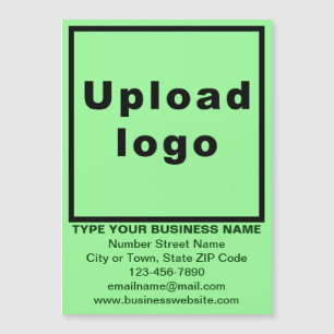 Cartão de visita magnética de 5" x 7" verde claro