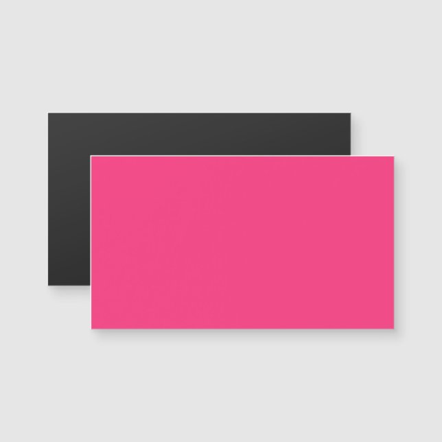 Cartão de visita magnético cor-de-rosa de néon (Frente/Verso)