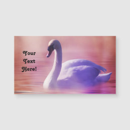 Cartão de visita magnético da cisne nobre