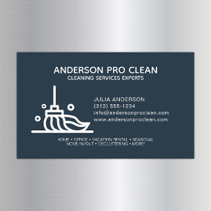 Cartão de visita magnético de limpeza do Home & Of